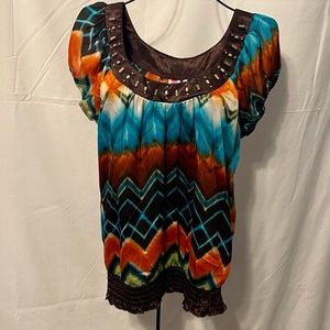 Multi Colored Top Size Medium